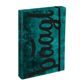 Baagl Jumbo Notebook Box for School Bags - A4 Folder for Children with Elastic Band and Inner Flaps - Collection Folder with Elastic Band for Boys (Ocean)