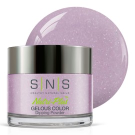 SNS Nail Dip Powder, Gelous Color Dipping Powder - Skye Fall (Purple/Pastel, Shimmer), BOS08 - Long-Lasting Acrylic Nail Color & Polish Lasts 14 Days - Low-Odor & No UV Lamp Required - 1 oz