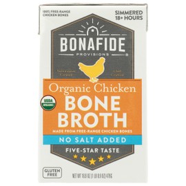 BONAFIDE PROVISIONS Organic No Salt Added Chicken Bone Broth, 16.9 OZ