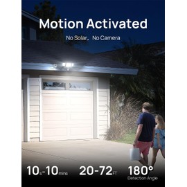 Meloght 75W Motion Sensor Outdoor Lights Plug in, Led Flood Lights Outdoor Dusk to Dawn, 7500LM Security Lights Motion Activated IP65 Waterproof, Motion Floodights for Outside Garage Yard Patio(Black)