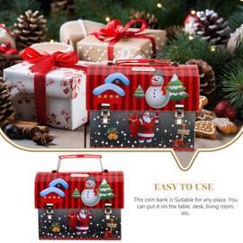 BESPORTBLE Coffee tin, Christmas gift tin, metal tin, cookie tin with lid, pastry tin, storage tin, Christmas tin for Christmas, holiday, party, children, gift box