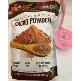 HealthEmpire Volupta Organic & Fair Trade Cacao Powder,Gluten Free, Excellent Source of Copper, Net Wt 32oz (Pack of 1, 1, Count)