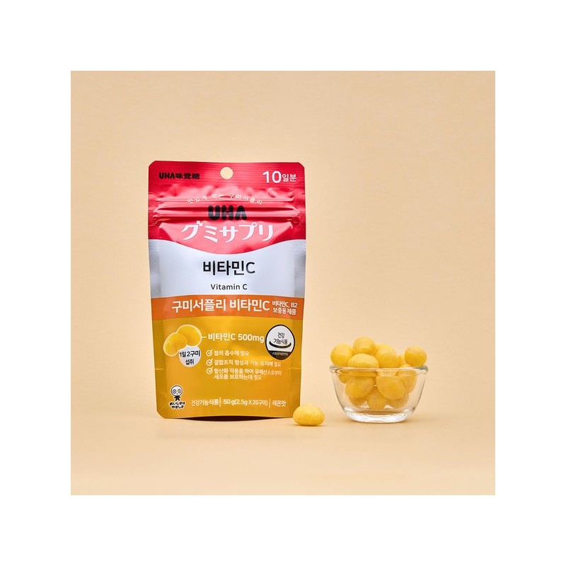 미카구토 구미서플리 비타민C 레몬맛 50g(2.5gx20구미) Mikaguto Gummy Supplement Vitamin C