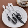 Onlycooker 20-Piece Black Silverware Set 18/0 Stainless Steel Flatware White
