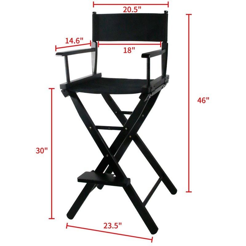 GDGYOFN 30'' Tall Directors Chair Folding Makeup Chair for Makeup