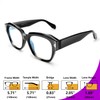 VISOONE Light Weight Square Blue Light Blocking Glasses with Anti