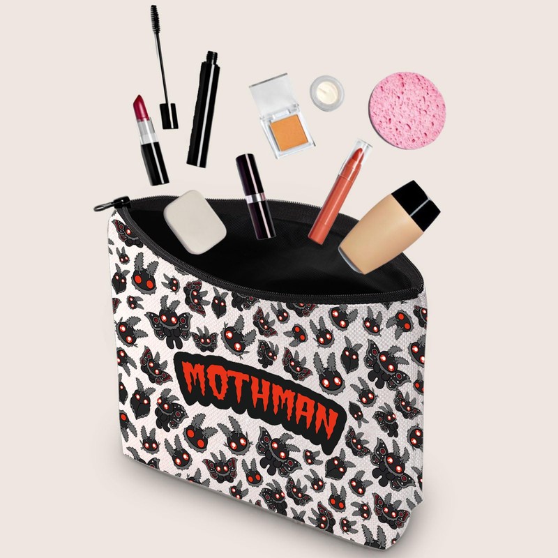 Mothman Cryptid Cosmetic Bag Cryptozoology Gift Cryptid Creature Gift Mythical