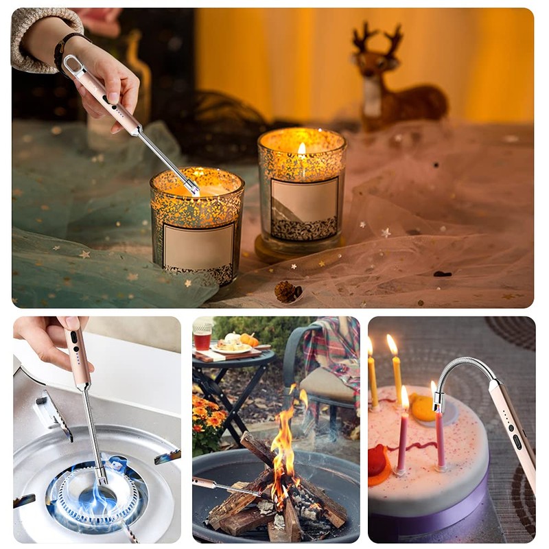 Suprus - Mechero eléctrico recargable con USB, color negro y