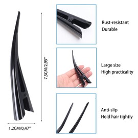 Ryaupy Metal Hair Clips, Duckbill Hair Clips, Hair Accessories, Large Alligator Hair Clips for Thick Hair, Thin Hair, Non-Slip Crocodile Hair Pin for Women, Girls, Hairstyle (3 Pieces)