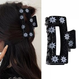 For Women Snowflake Hair Clips, Claw Clips for Women and Girls Winter Exquisite Luxurious