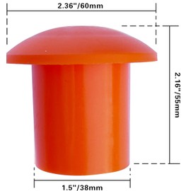 Fieaheily Rebar Safety Cap – 250 PCS Mushroom Rebar Caps, Fits Stake Size #3 - #9, 3/8" to 1.18", 10M - 30M Orange