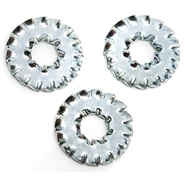 Serrated Shakeproof Washer Lock Washers Internal And External Teeth Zinc Plated Spring Steel DIN 6798DD (Pack of 20) (M6)