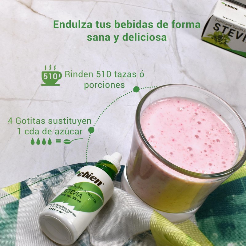 Ebien Stevia Líquida 35ml (3 pack) : Endulzante Natural sin