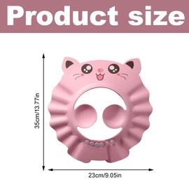 2 Stück Shampoo Schutz für Kinder, Baby-Duschhaube, Verstellbare Duschhaube für Kinder, für Säuglinge, Kleinkinder, Kinder, Rosa