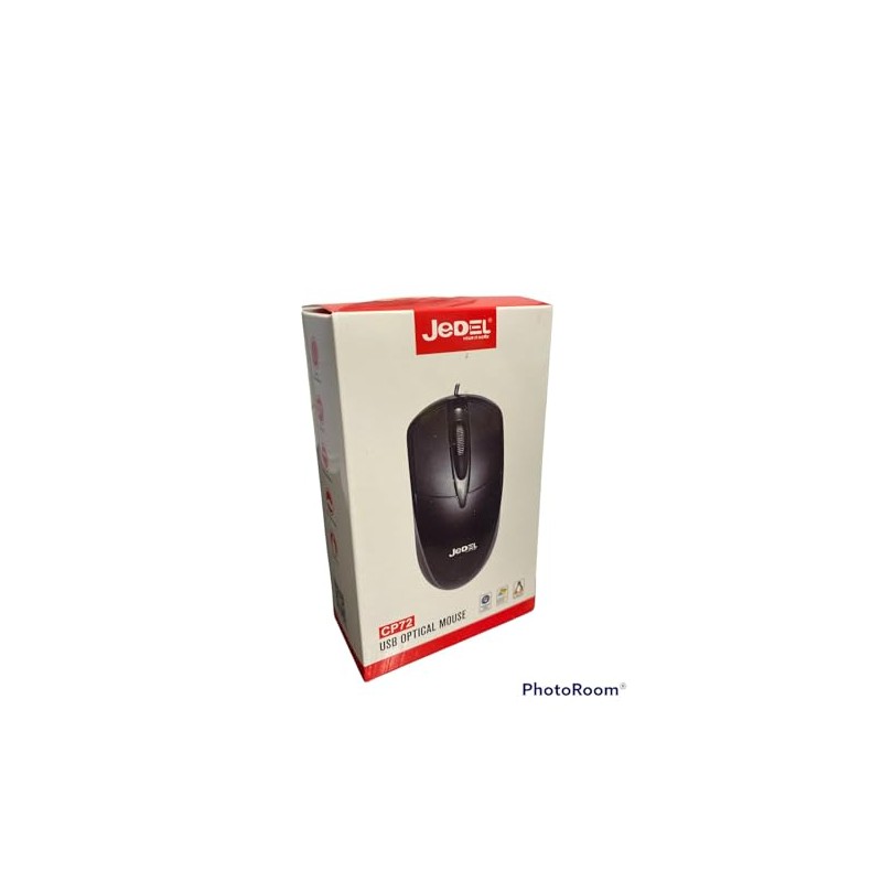 Jedel CP72 USB Optical Mouse, 1600 DPI Precision Sensor, Ergonomic