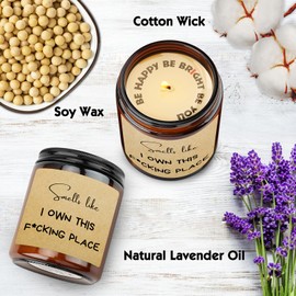 Sarcastic New Home Gift Candle - House Warming Gifts New Home, Funny Housewarming Gifts for New Homeowner, Closing Present, Congrats on New House, Promotion Gift - Lavender Scented Candle