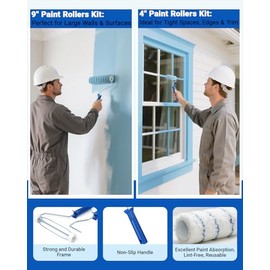 Paint Roller Kit with Extension Pole (2–4 FT) for Walls & Ceilings 30-Piece Home Painting Set with Paint Rollers, Covers, Tray, Frame & Brushes All-in-One House Painting Tools for DIY & Pro Use