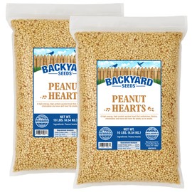 Backyard Seeds Peanut Hearts for Wild Birds – Premium Shelled Peanuts Bird Food – High-Energy Feed for Woodpeckers, Blue Jays, Nuthatches, Chickadees & More (20 Pounds)