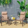 COSTWAY 3PCS Patio Outdoor Furniture Bistro Conversation Set With Adjustable