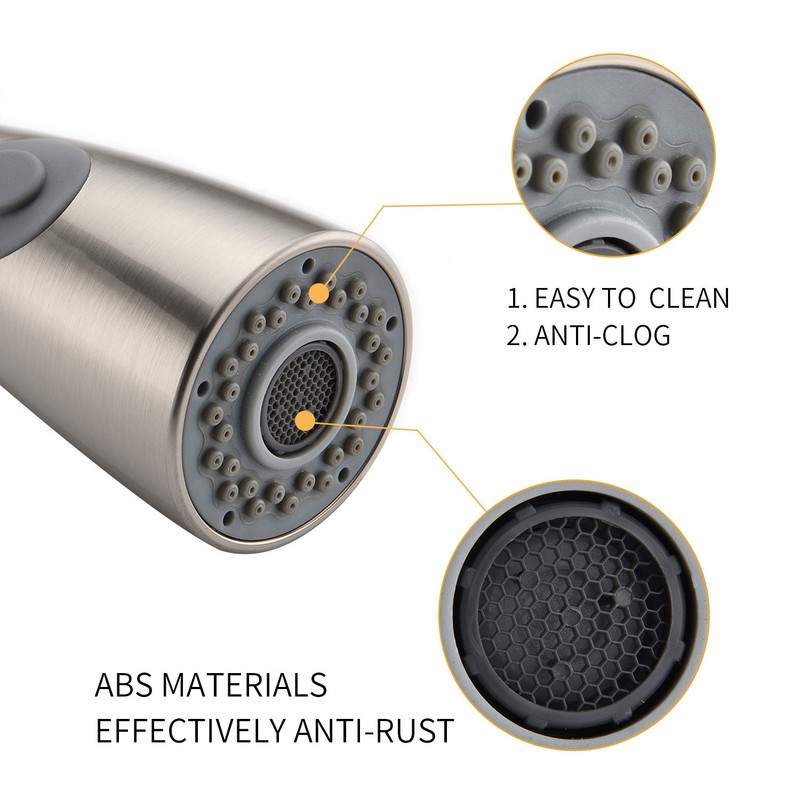 Kitchen Faucet Sprayer Head 2-Function Nozzle Spout G1/2 Connector Pull