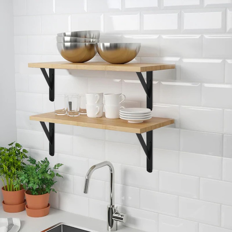 12 Pack L12 x H 8" Black Heavy Duty Shelf