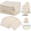 100 Pieces Cheesecloth Bags for Straining Reusable Tea Filter Bags