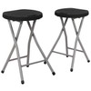 Flash Furniture Micah Foldable Stool with Black Plastic Seat and