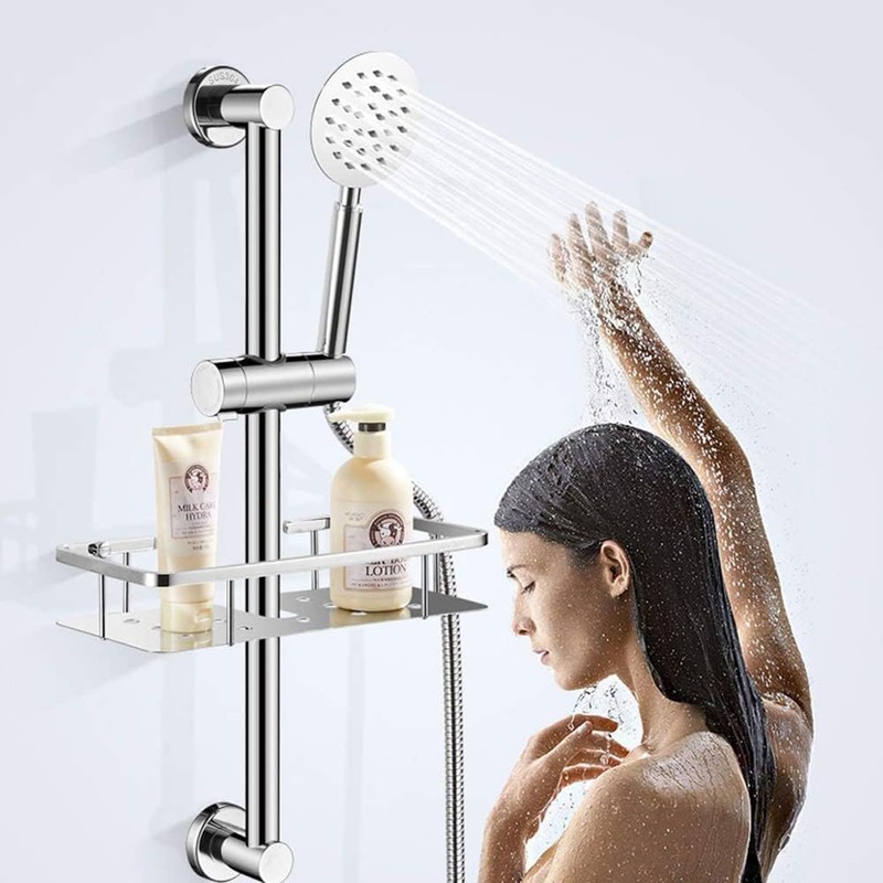 Adjustable Shower Head Holder for Slide Bar,Universal 18-25MM O.D. Rail
