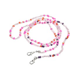 HARFINGTON Eyeglass Chain, 30" Beaded Sunglasses Strap Holder Around Neck Eyewear Retainer Chain Hat Strap Lanyard, Pink
