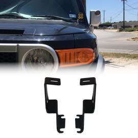 Rago Fabrication Ditch Light Brackets for 2006-2014 Toyota FJ Cruiser | Low-Profile Design | Hood Hinge Mounted | Driver & Passenger Side Pair | Made in The USA