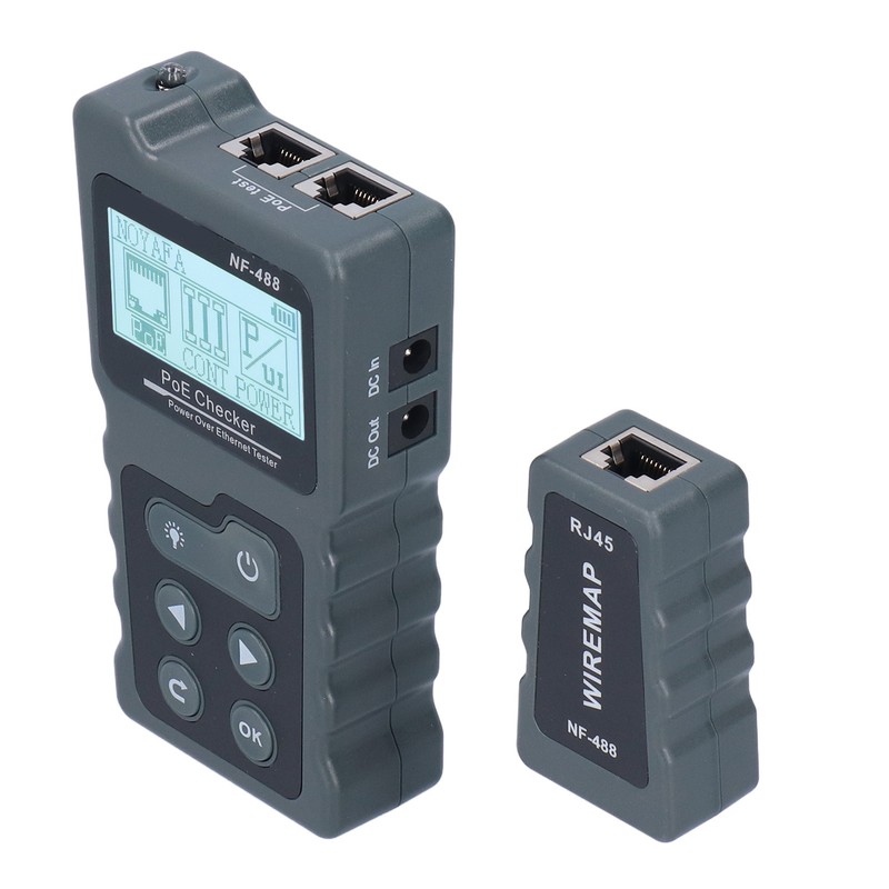 NF‑488 LCD Ethernet POE Tester Automatic Identification POE Detector Checker