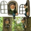 JTZXJJX Elf Out The Door Tree Hugger, Garden Statue Gnome