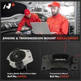 A-Premium Engine Motor Mount and Transmission Mount Kit Compatible with Mazda 3 2010 2011 2012 2013 2.3L, Manual Transmission, 2-PC Set, Replace# BBN539060, BBR339070A