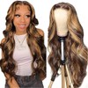 Hxxcoup Women's Real Hair Wig, 4 x 1 Lace Human