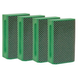 KGS PRO diamond hand polishing pads curved edges (4 pack, Grit 60 (green))