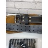 Premium Leather Weightlifting Belt Padded Double Hole Belt Size Large