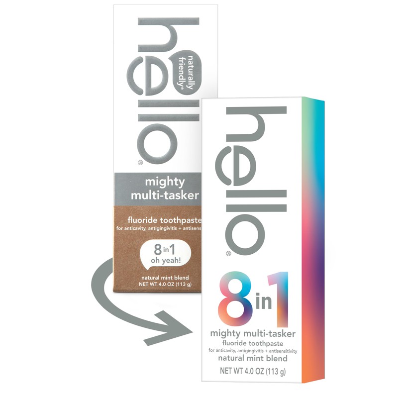 Hello Mighty Multitasker Fluoride Toothpaste, 8-in-1 Toothpaste with Minty Flavor,