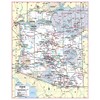 Cool Owl Maps Arizona State Wall Map Poster Rolled (Paper