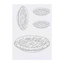 4 x 'Lattice Pie' Temporary Tattoos - Water Resistant, Skin-Safe, Non-Toxic Transfers, Mixed Sizes (TO00072508)