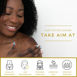 Exfoliating Coffee Scrub by Bear & Joey Cosmetics, Exfoliating Body Scrub for Smooth Skin and Reduced Cellulite Appearance, cruelty free exfoliating scrub (Vanilla & Pink Grapefruit Scent)