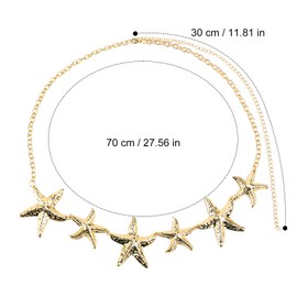 Body Chains for Women, Starfish Beach Waist Chains Adjustable Boho Bikini Belly Chain Trendy Bodies Chain Jewelry for Women