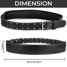 Leather tool belt (Black 302, Standard)