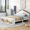 Harper & Bright Designs Full Size Platform Bed with Storage