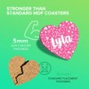 1 x Heart Coaster - Name Lyla Pink Hearts Love