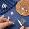 Stiesy 100Pcs 10 Styles Antique Style Witchcraft Theme Charms Tibetan