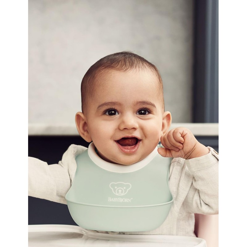 BabyBjörn Small Bib Pack of 2 Pale Green/Pale Pink