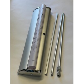 Signs PREMIUM Retractable Roll up Banner Stand Trade Show Display Holder Silver 33½"x65-90" Comes With A Premium Oxford Bag （Stand Only）