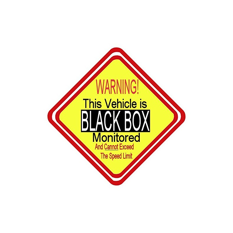 Warning Black Box Fitted To This Vehicle On Board Printed