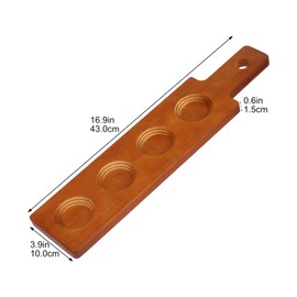 Bar Shot Glasses Holder Wine Tasting Flight Shot Glass Wooden Tray Heavy Base Shot Glass Paddle Wooden Holder Glass Display Tray