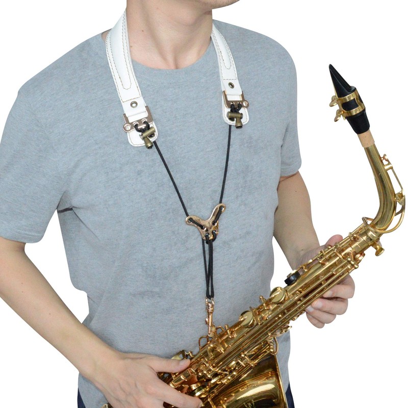 adorence Leather Saxophone Neck Strap - (Ergonomic, Breathable, Metal Swivel